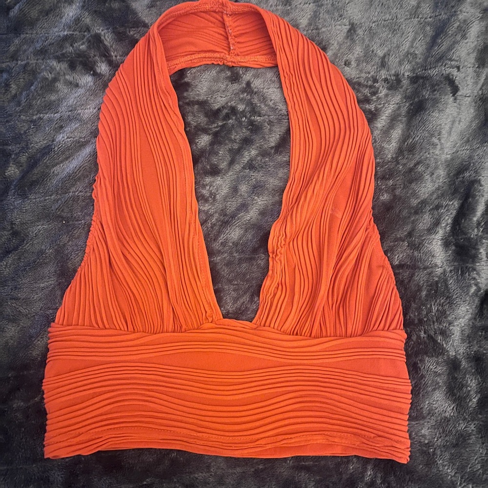 Orange Halter Top